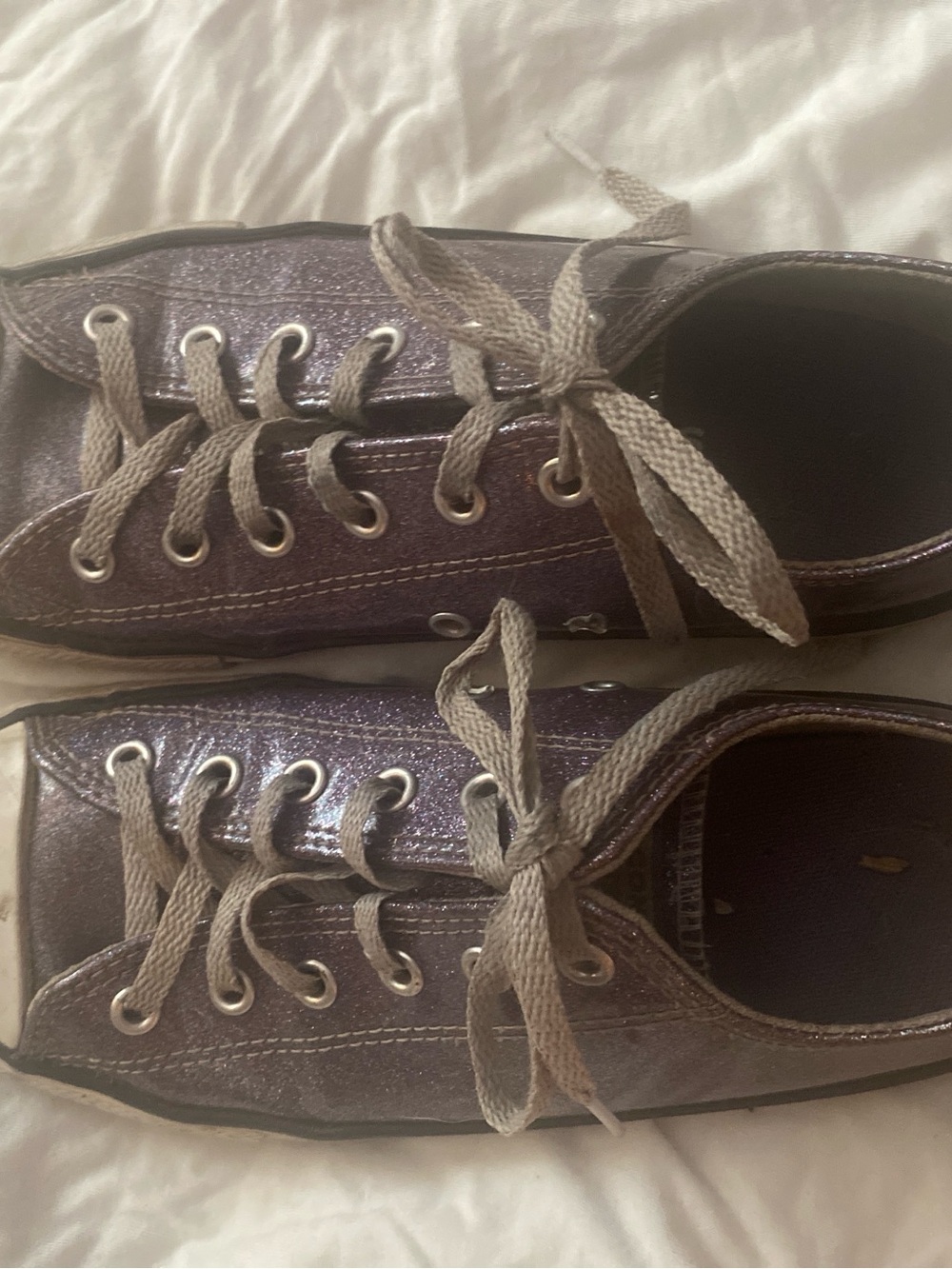 Converse Metallic Purple Low-Top Sneakers